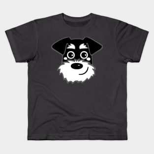 Schnauzer Head Kids T-Shirt